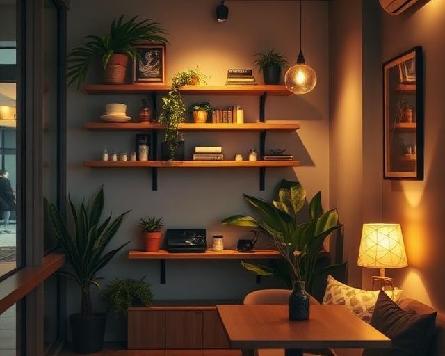 میز چوبی کنار پنجره